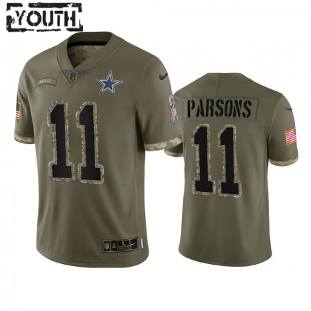 Tröjor Dallas Cowboys Micah Parsons 11 Olive 2022 Salute To Service Limited - Barn Tröjor Dallas Cowboys Micah Parsons 11 Olive 2022 Salute To Service Limited - Barn